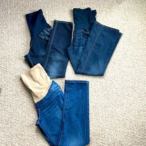 Lot of Medium indigo blue maternity jeans